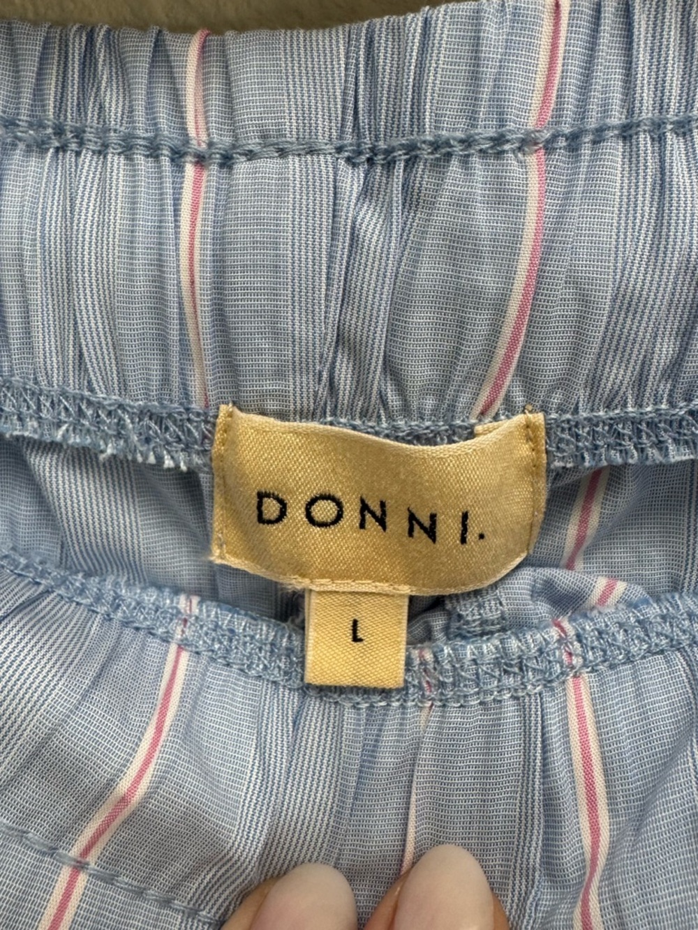 Donni Stripe Pop Pants in Tomato Pinstripe - Picture 5 of 6